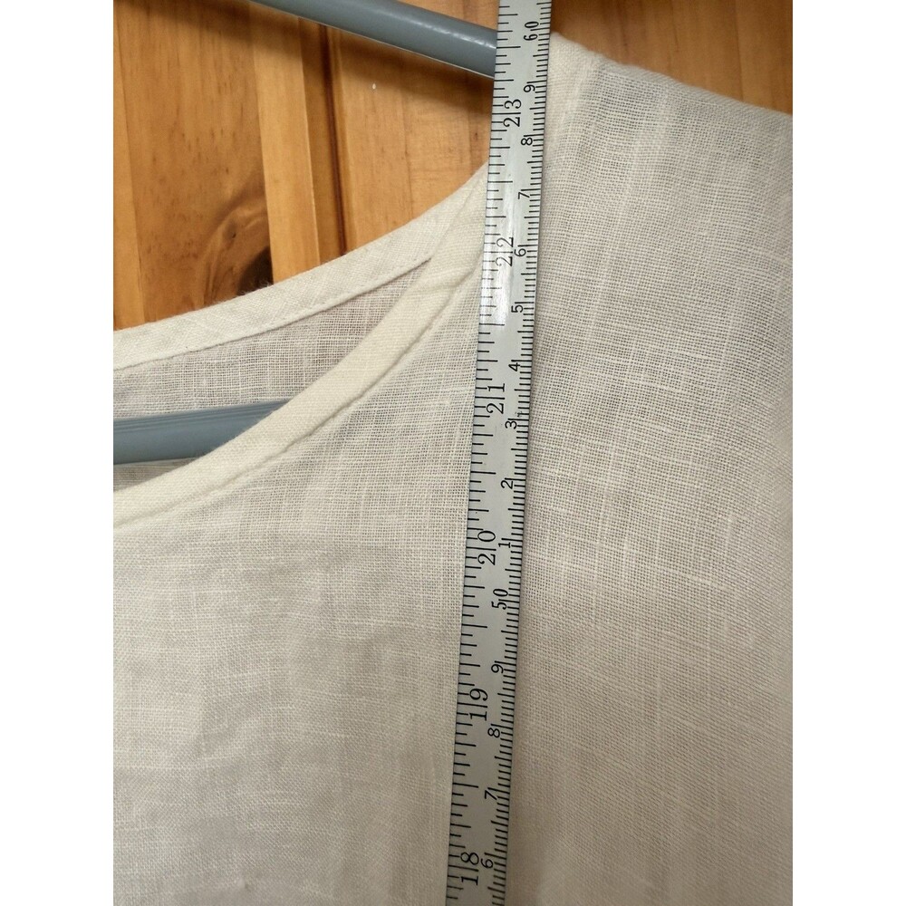 BRYN WALKER Light Linen  FRAN SHIRT  A-Line Top Bell Sleeves  Size Large Boho - Picture 9 of 9